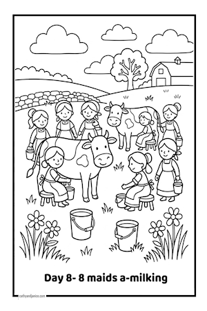 DAY 8-8 MAIDS A-MILKING